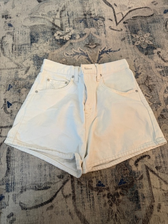 Levi's Pants - Women's High-Waist White Denim Shorts